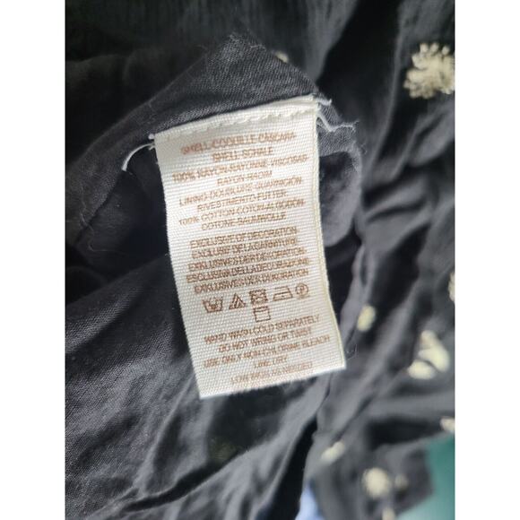 Free People Urban Outfitters Boho Blouse XS Womens Long Sleeve Embroidered - Picture 7 of 7